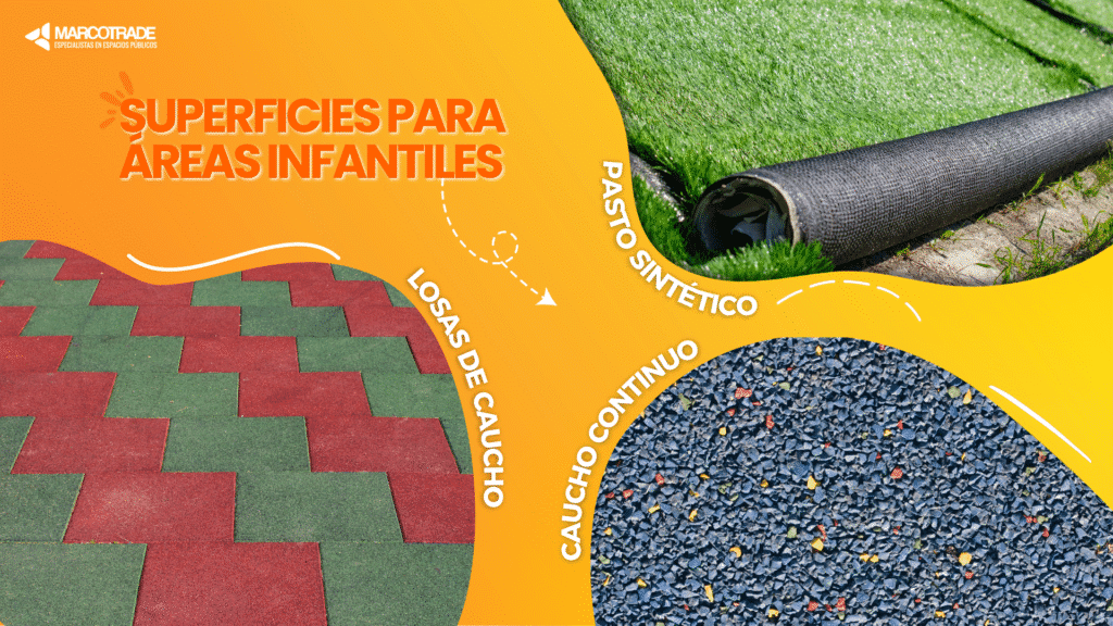 Las 3 mejores superficies para parques infantiles